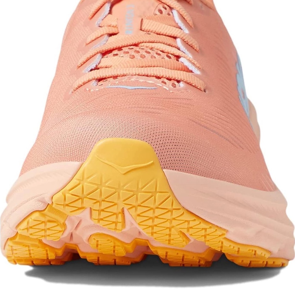 Hoka Peach/Yellow Women’s Athletic Running Shoes - Picture 3 of 14